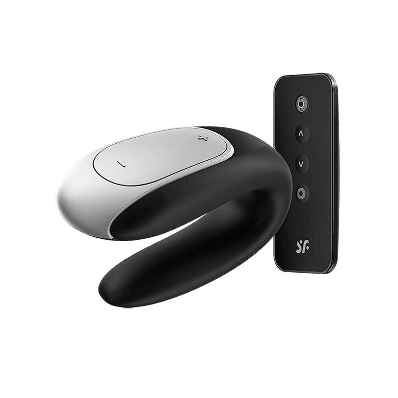 SATISFYER DOUBLE FUN PARTNER VIBRATOR - NEGRO