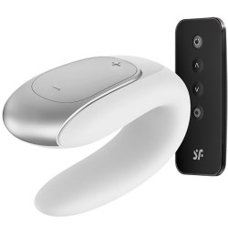 SATISFYER DOUBLE FUN PARTNER VIBRATOR - BLANCO 2