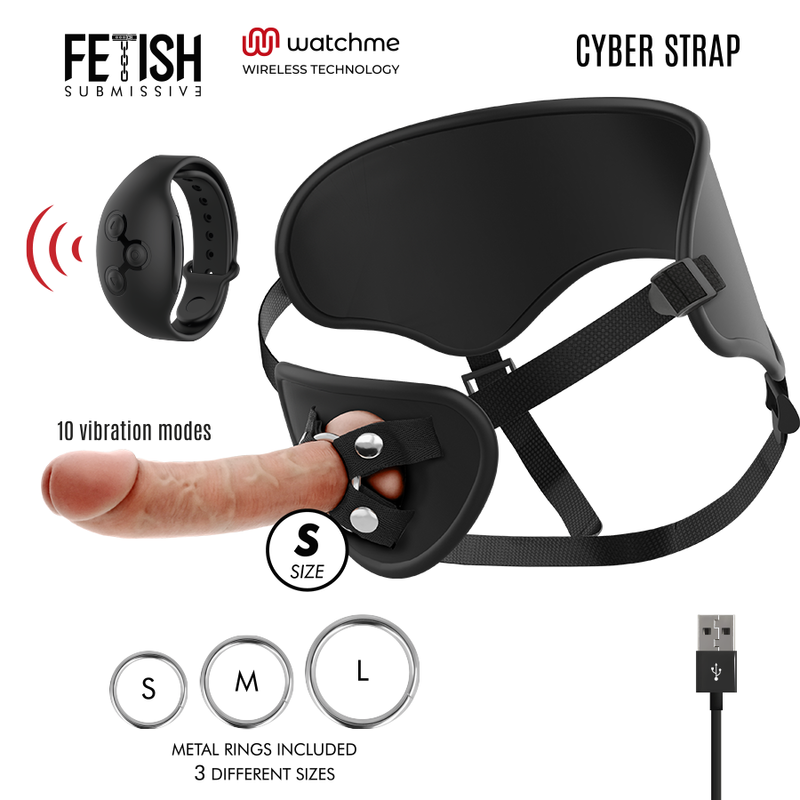 FETISH SUBMISSIVE CYBER STRAP - HARNESS WITH...