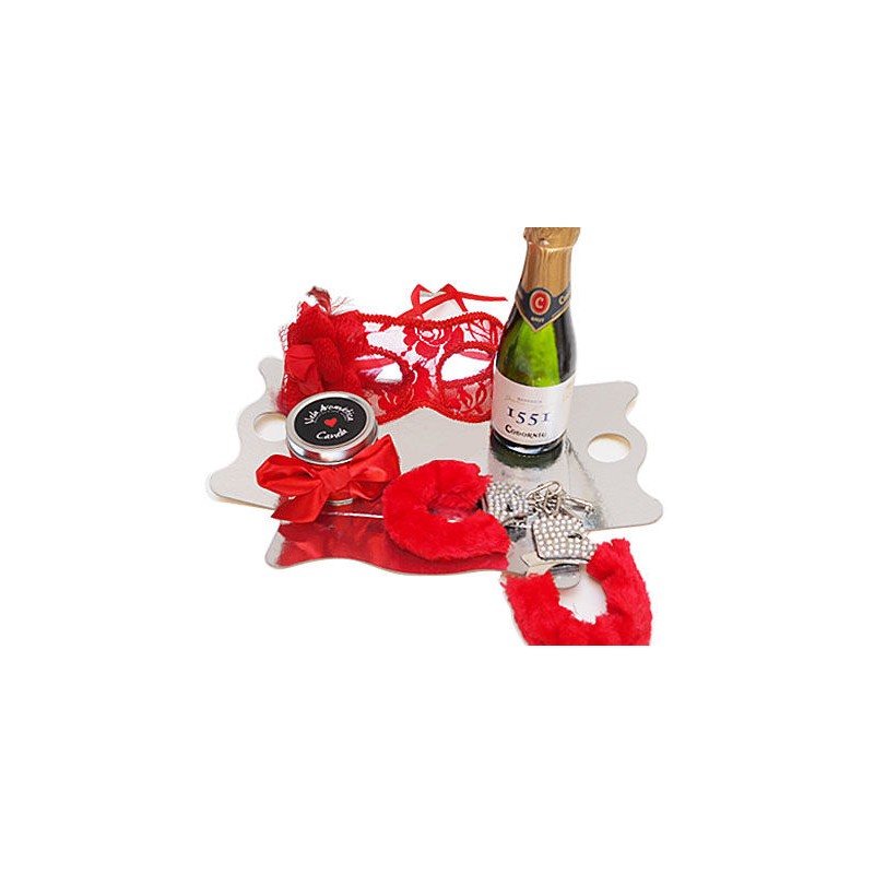 INDEDIT - KIT ERÓTICO ROJO MASCARA VENECIANA
