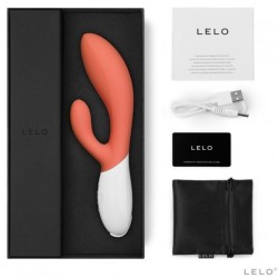 LELO - INA 3 LUXURY CORAL RABBIT VIBRATOR 2