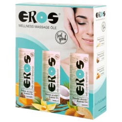 EROS - PACK ACEITES MASAJE CARAMELO + VAINILLA + COCO 50 ML