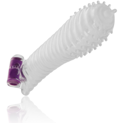 OHMAMA - TEXTURED PENIS SHEATH WITH VIBRATING BULLET 2