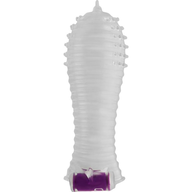 OHMAMA - TEXTURED PENIS SHEATH WITH VIBRATING...