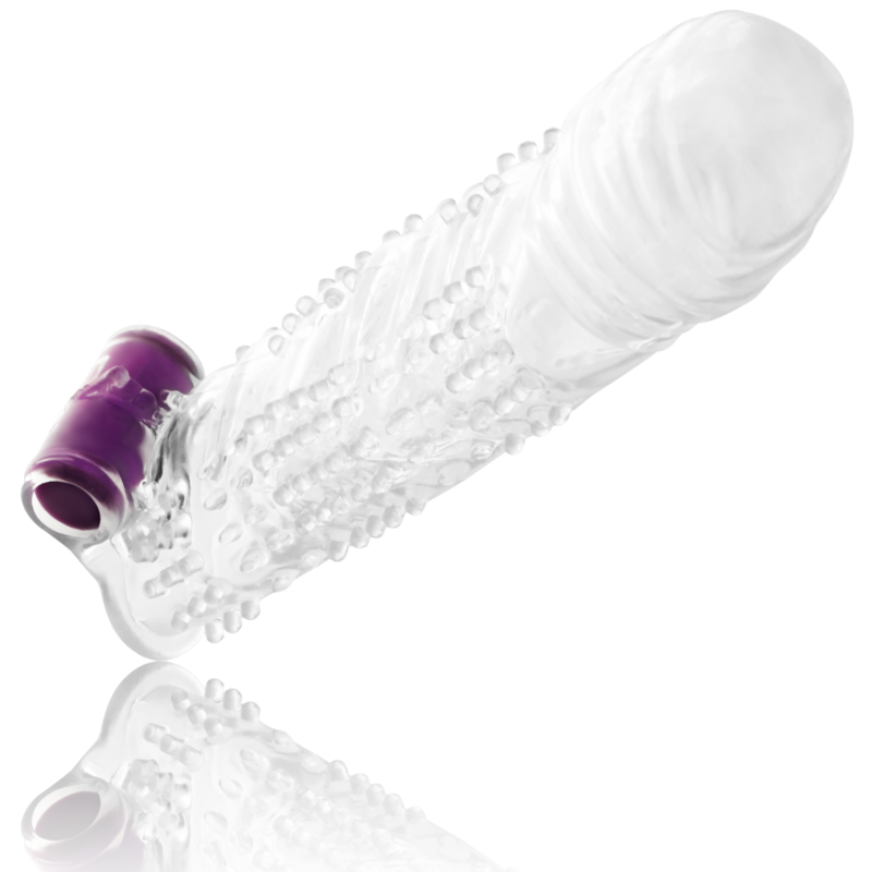 OHMAMA - TEXTURED PENIS SHEATH WITH VIBRATING...