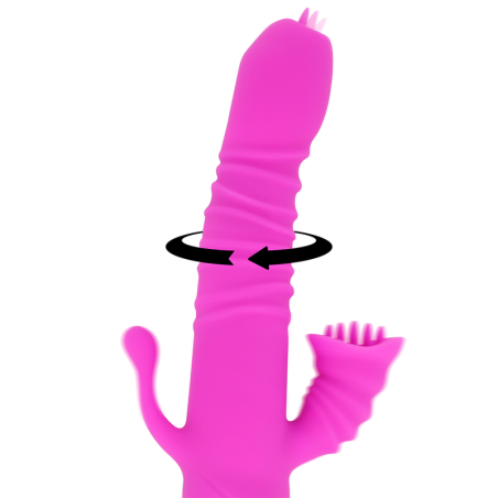 OHMAMA VIBRADOR ROTADOR CON ESTIMULADOR CLITORIS