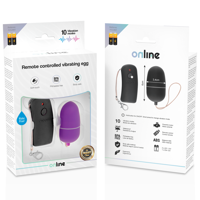 ONLINE HUEVO VIBRADOR CON MANDO CONTROL REMOTO...