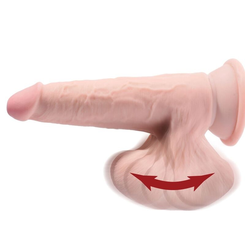 KING COCK - PLUS 3D DILDO SWINGING BALLS 24.5...