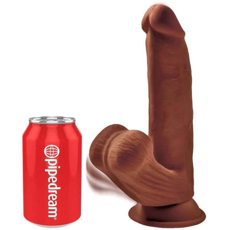 KING COCK - PLUS 3D DILDO SWINGING BALLS 24.5...