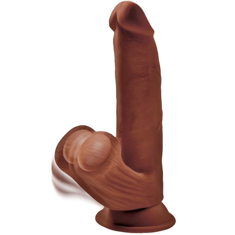 KING COCK - PLUS 3D DILDO SWINGING BALLS 24.5...
