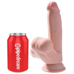 KING COCK - PLUS 3D DILDO SWINGING BALLS 15.2 CM LIGHT SKIN 2