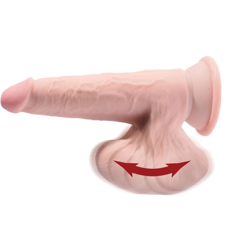 KING COCK - PLUS 3D DILDO SWINGING BALLS 15.2...