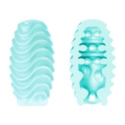 PRETTY LOVE - TURQUOISE DOUBLE SIDED MASTURBATOR EGG 2