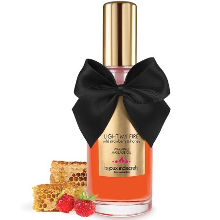 BIJOUX INDISCRETS - MASSAGE OIL HEAT EFFECT STRAWBERRY AROMA