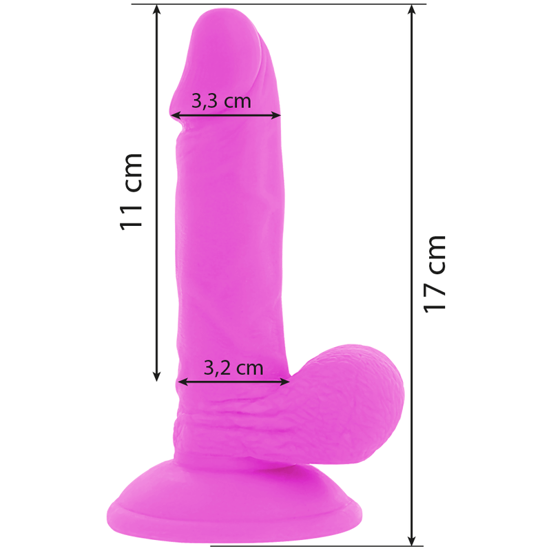 DIVERSIA - FLEXIBLE VIBRATING DILDO PURPLE 17...