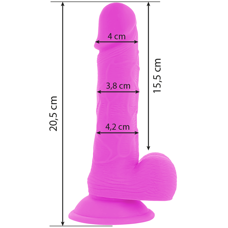 DIVERSIA - FLEXIBLE VIBRATING DILDO PURPLE 20.5...
