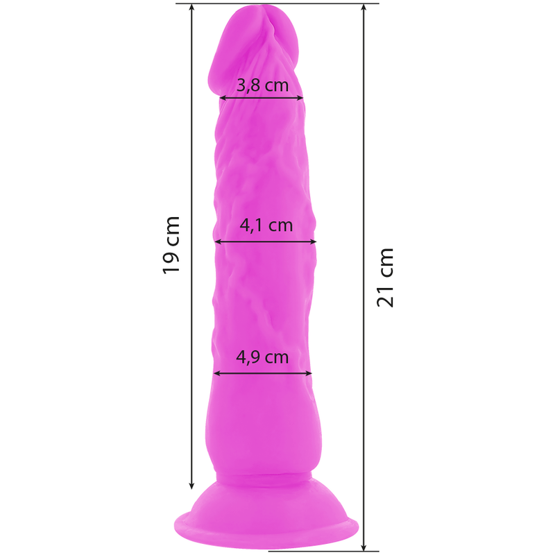 DIVERSIA - FLEXIBLE VIBRATING DILDO PURPLE 21...