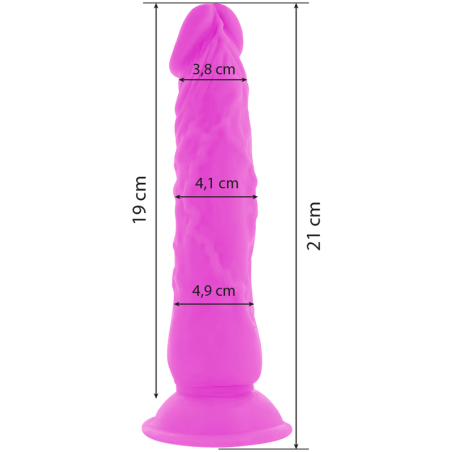 DIVERSIA - FLEXIBLE VIBRATING DILDO PURPLE 21 CM -O- 4.9 CM