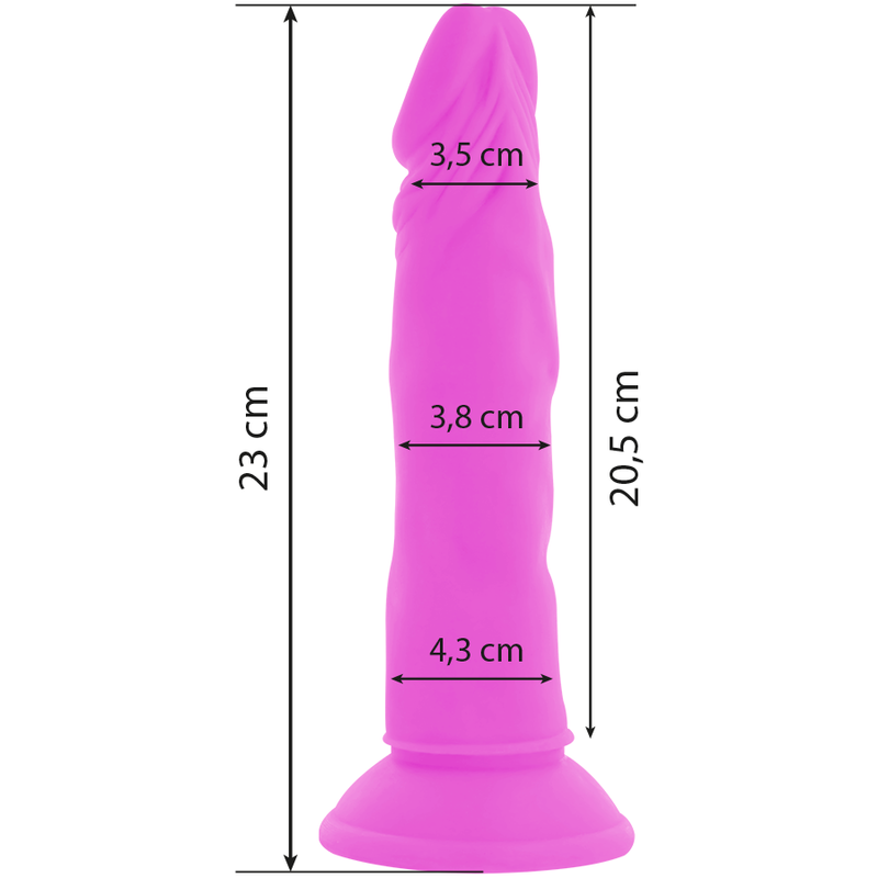 DIVERSIA - FLEXIBLE VIBRATING DILDO PURPLE 23...