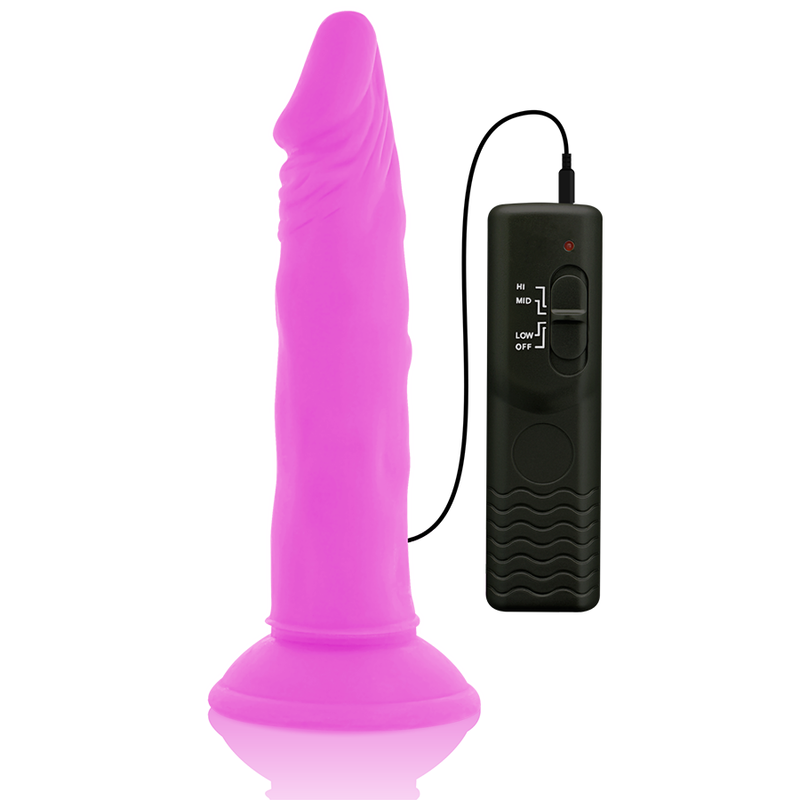 DIVERSIA - FLEXIBLE VIBRATING DILDO PURPLE 23...