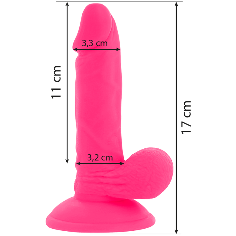 DIVERSIA - FLEXIBLE VIBRATING DILDO PINK 17 CM...