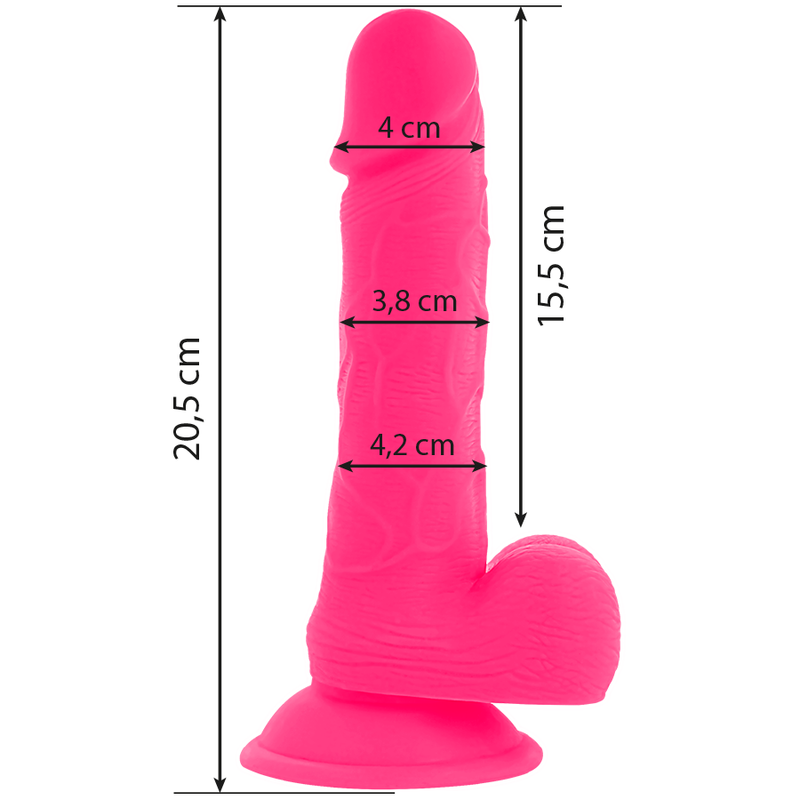 DIVERSIA - FLEXIBLE VIBRATING DILDO PINK 20.5...