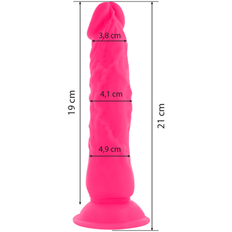 DIVERSIA - FLEXIBLE VIBRATING DILDO PINK 21 CM -O- 4.9 CM