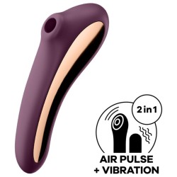 SATISFYER DUAL KISS ESTIMULADOR CLITORIS - PURPURA 2