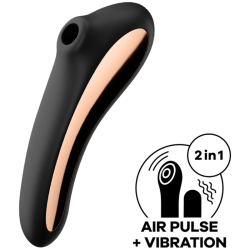 SATISFYER DUAL KISS ESTIMULADOR CLITORIS - NEGRO 2