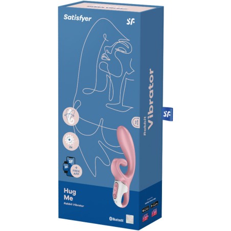 SATISFYER HUG ME VIBRADOR RABBIT APP - ROSA