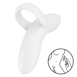 SATISFYER BOLD LOVER DEDAL VIBRADOR - BLANCO 2