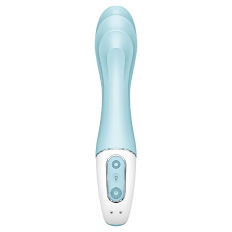 SATISFYER AIR PUMP VIBRATOR 5+ VIBRADOR PUNTO G INFLABLE APP - AZUL