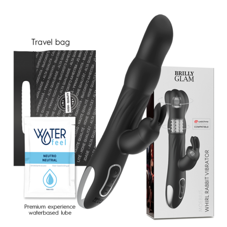 BRILLY GLAM - MOEBIUS RABBIT VIBRATOR  ROTATOR COMPATIBLE CON WATCHME WIRELESS TECHNOLOGY
