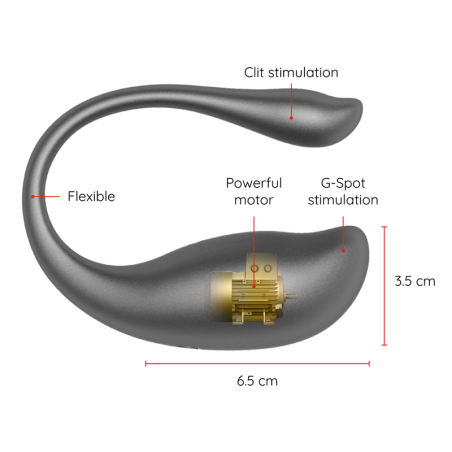 ONINDER - NAIROBI HUEVO VIBRADOR NEGRO - APLICACIÓN GRATUITA