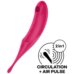 SATISFYER TWIRLING PRO ESTIMULADOR Y VIBRADOR - ROJO 2