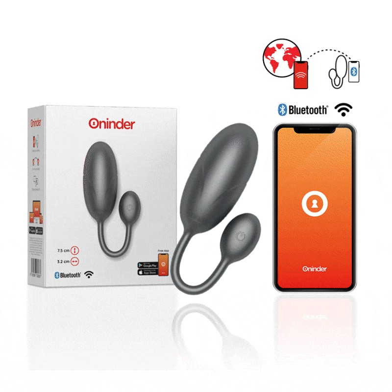 ONINDER - TOKYO HUEVO VIBRADOR NEGRO 7.5 X 3.2...