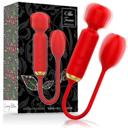MIA - TOSCANA DOUBLE PLEASURE WAND + HUEVO VIBRADOR