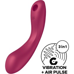 SATISFYER - CURVE TRINITY 1 AIR PULSE VIBRATION ROJO 2