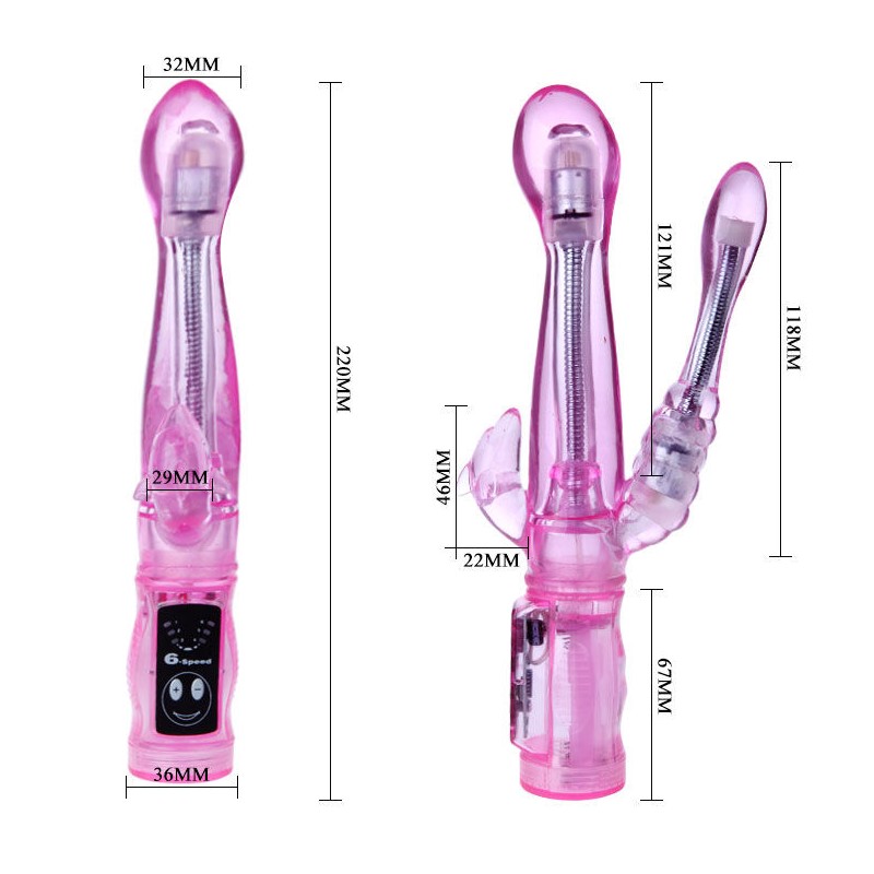VIBRADOR FLEXIBLE CON ESTIMULADOR ANAL