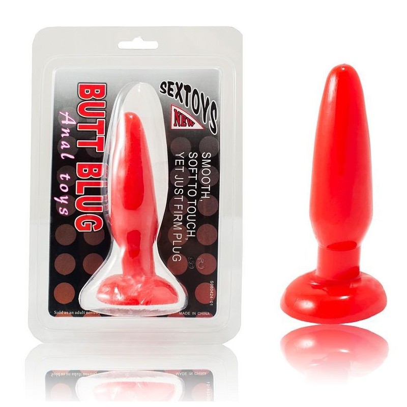 BAILE - PLUG ANAL PEQUEÑO ROJO 15  CM