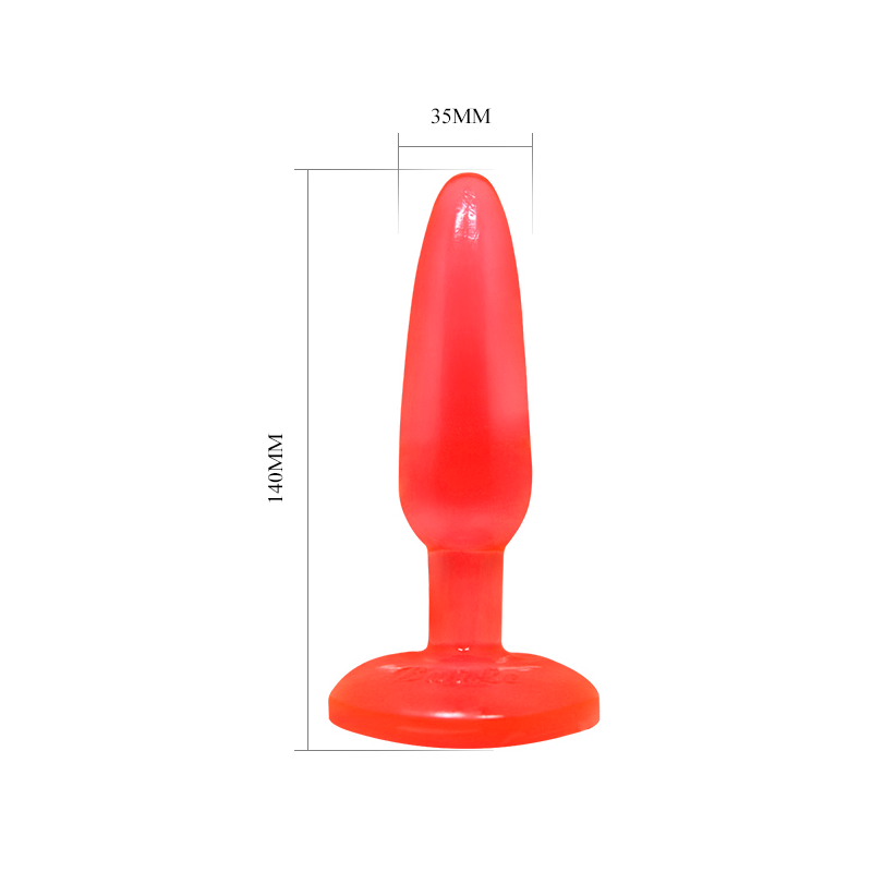 BAILE - PLUG ANAL TACTO SUAVE ROJO 14.2 CM