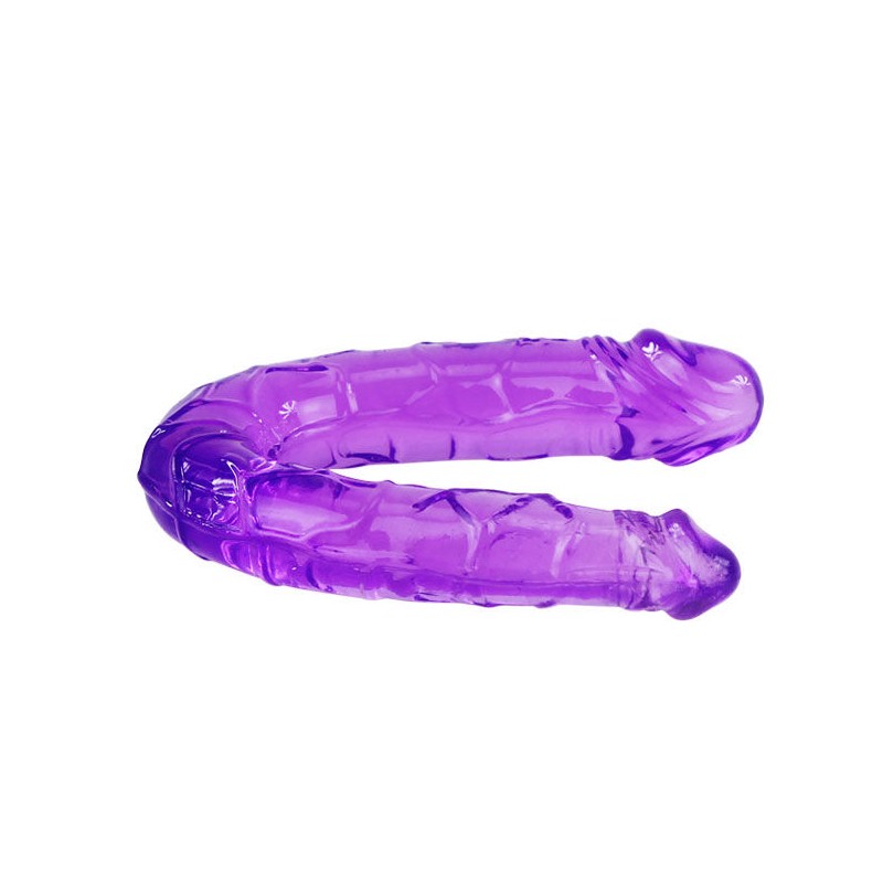 BAILE - DOUBLE DILDO IN LILAC FLEXIBLE JELLY