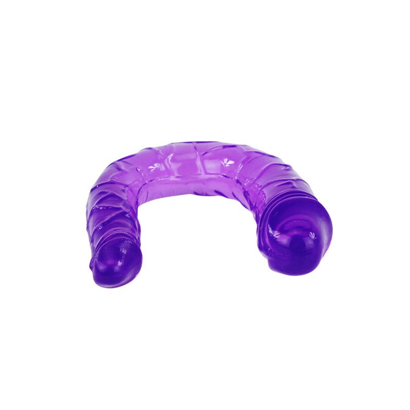 BAILE - DOUBLE DILDO IN LILAC FLEXIBLE JELLY