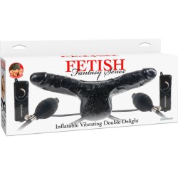 FETISH FANTASY SERIES DOBLE PENE VIBRADOR INFLABLE NEGRO 2