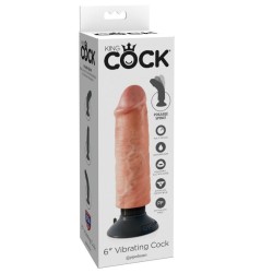 KING COCK - 15.24 CM VIBRATING COCK FLESH 2