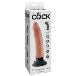 KING COCK - 17.78 CM VIBRATING COCK FLESH 2