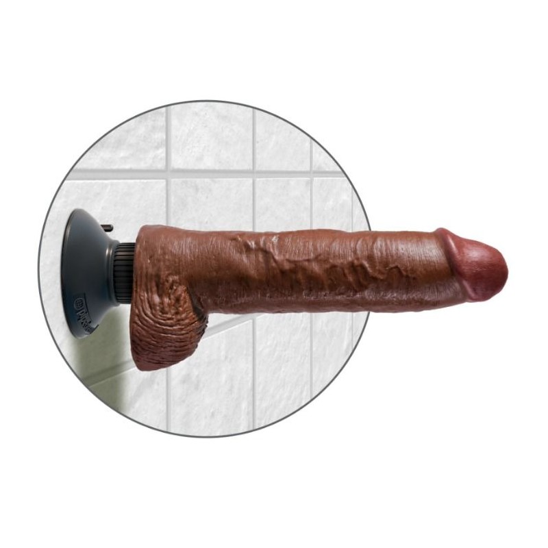 KING COCK - 25.5 CM VIBRATING COCK WITH BALLS...