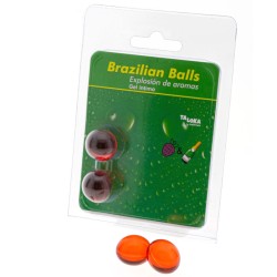 TALOKA - BRAZILIAN BALLS GEL ÍNTIMO FRESAS  CHAMPÁN 2 BOLAS