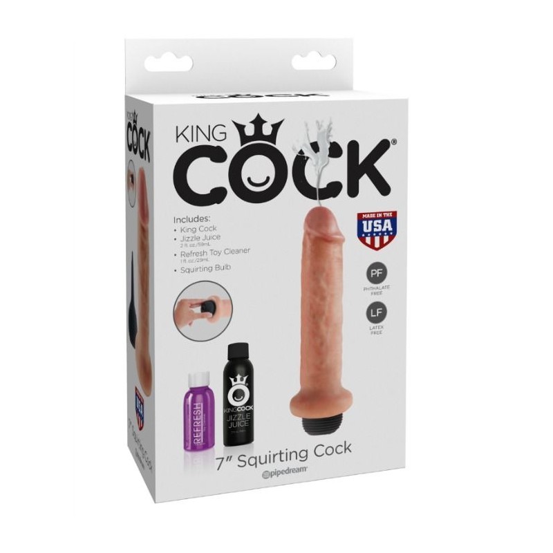 KING COCK - 17.8 CM SQUIRTING DILDO