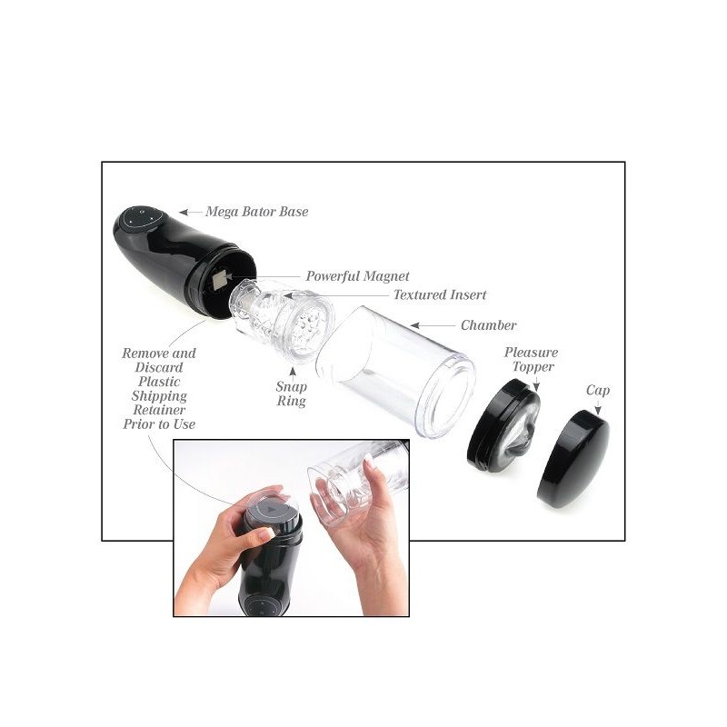 PDX MEGA BATOR USB MASTURBADOR MASCULINO VAGINA...